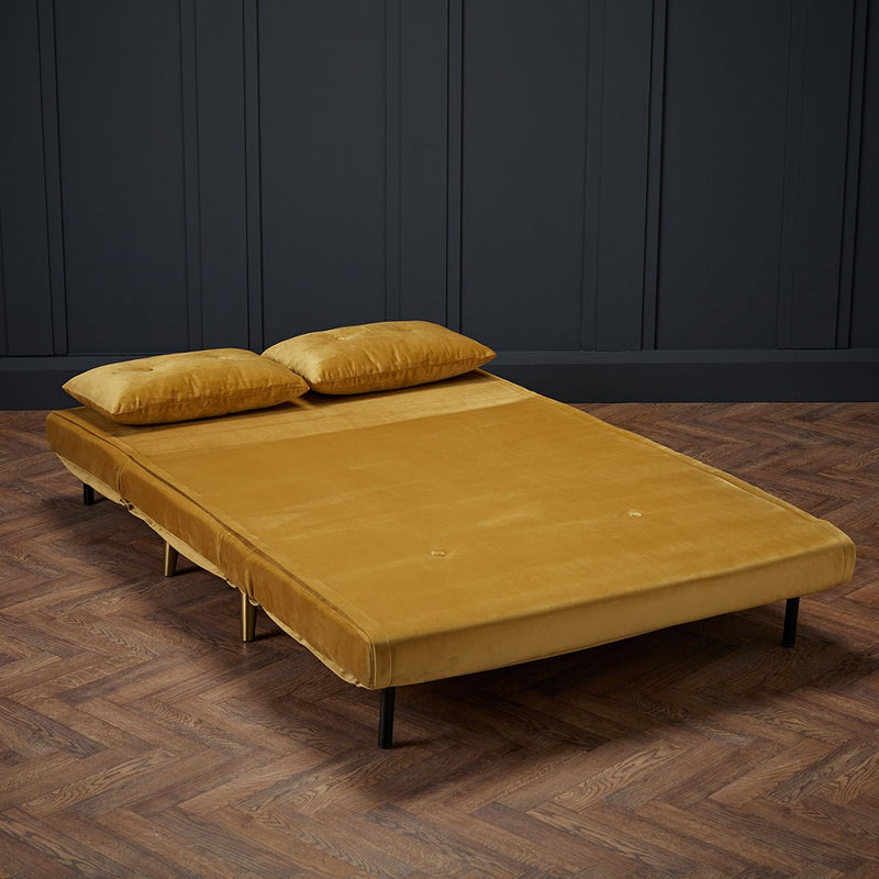 Madison Sofa Bed Mustard - Bedzy Limited Cheap affordable beds united kingdom england bedroom furniture
