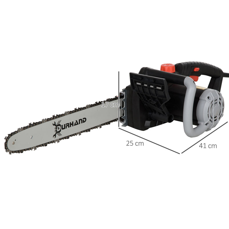 1600W Electric Chainsaw with Double Brake, Tool-Free Chain Tensioning, 40cm Guide Bar and Chain Power Saw to Cut Wood, Auto Chain Lubrication