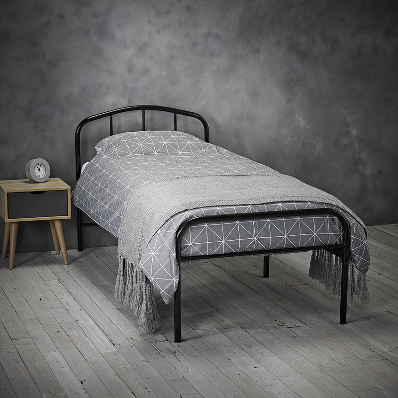 Milton 3.0 Single Bed Black - Bedzy Limited Cheap affordable beds united kingdom england bedroom furniture