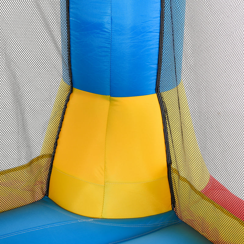 Kids Bouncy Castle House Inflatable Trampoline with Blower for Kids Age 3-12 Football Field Design 2.25 x 2.2 x 1.95m