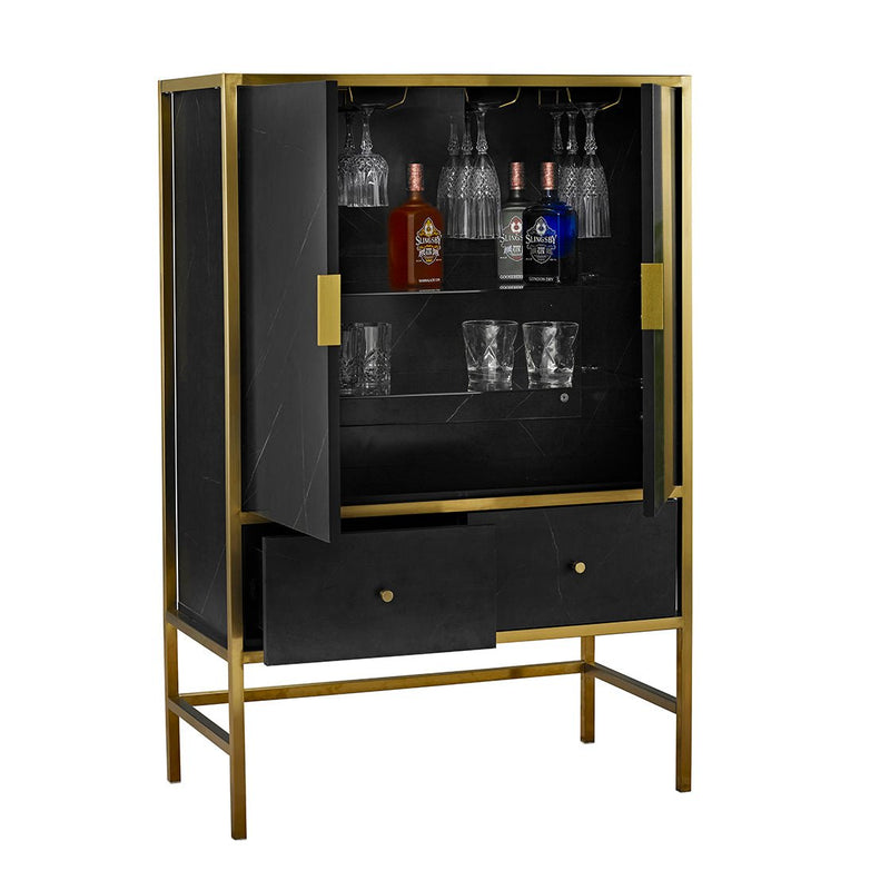 Monaco Drinks Cabinet Black - Bedzy Limited Cheap affordable beds united kingdom england bedroom furniture