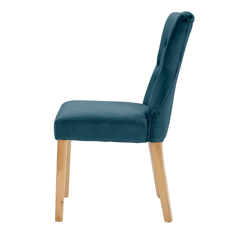 Naples Dining Chair Peacock Blue (Pack of 2) - Bedzy Limited Cheap affordable beds united kingdom england bedroom furniture