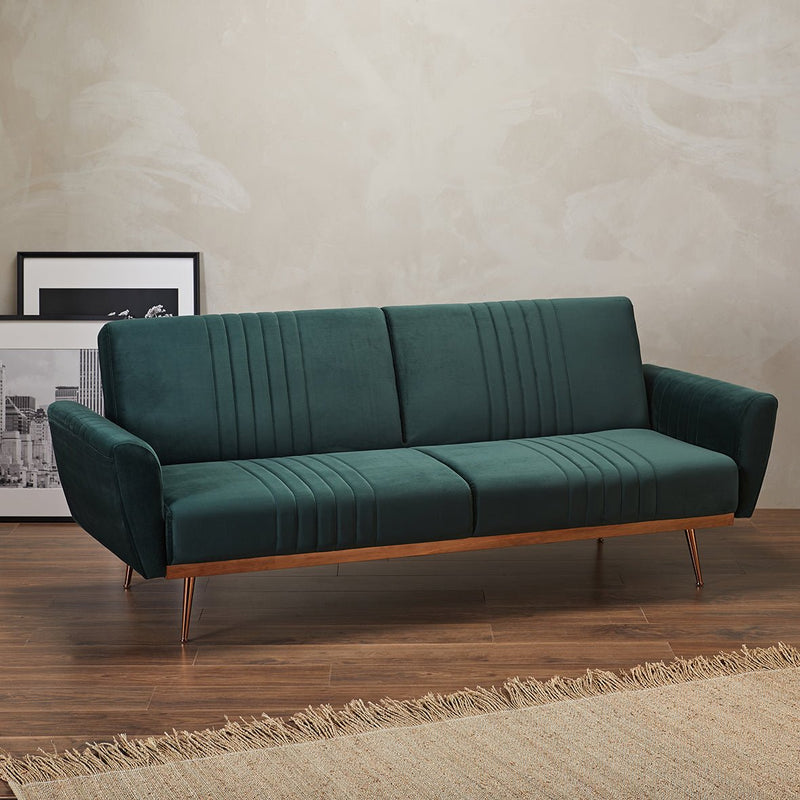 Nico Green Sofa Bed - Bedzy Limited Cheap affordable beds united kingdom england bedroom furniture