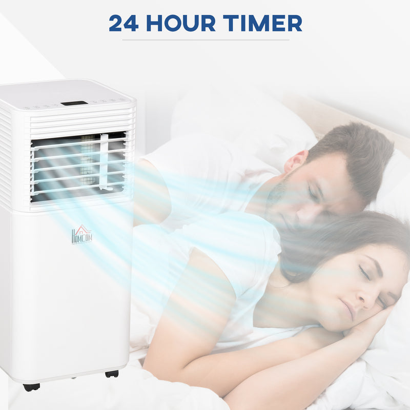 9000 BTU 4-In-1 Compact Portable Mobile Air Conditioner Unit Cooling Dehumidifying Ventilating w/ Fan Remote LED 24Hr Timer Auto Shut-Down