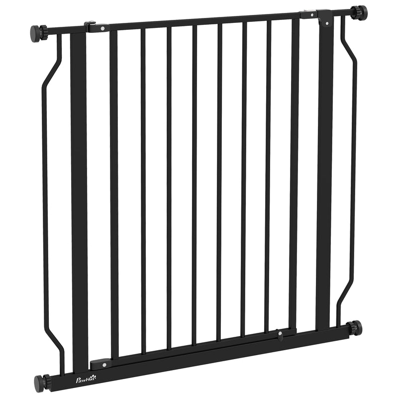 Extra Wide Dog Safety Gate, with Door Pressure, for Doorways, Hallways, Staircases - Black