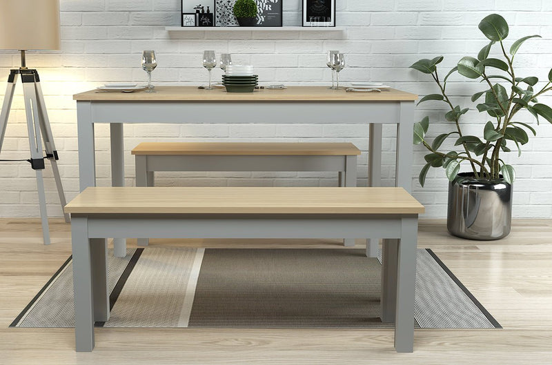 Ohio Dining Set Oak-Grey - Bedzy Limited Cheap affordable beds united kingdom england bedroom furniture