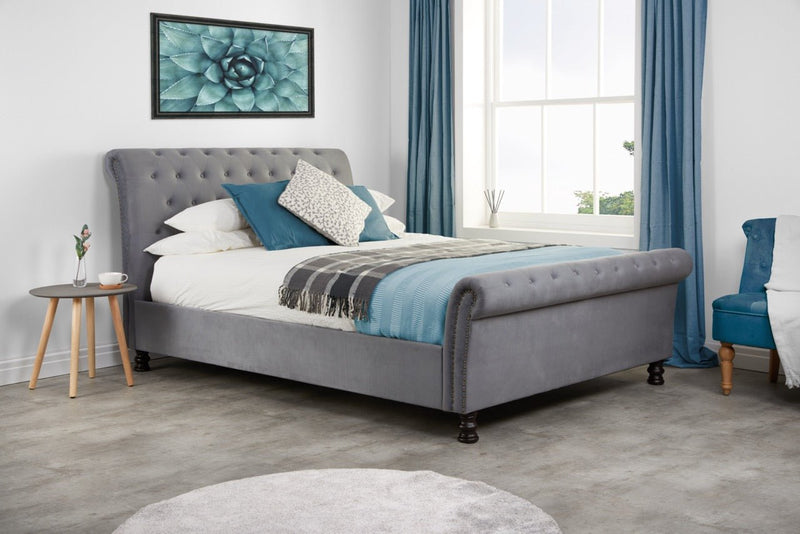 Opulence Super King Bed Grey - Bedzy Limited Cheap affordable beds united kingdom england bedroom furniture