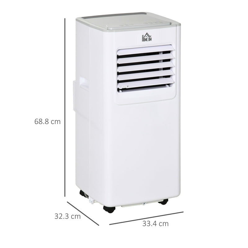 7000 BTU Mobile Air Conditioner Portable AC Unit for Cooling Dehumidifying Ventilating with Remote Controller, LED Display for Bedroom, White
