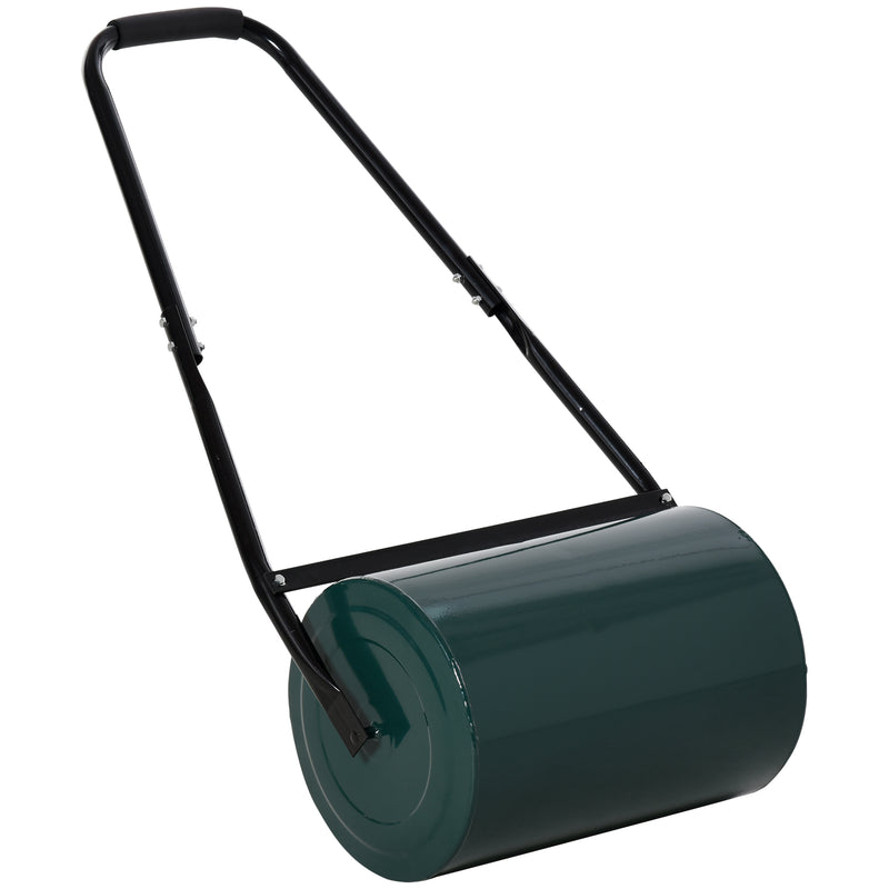 30 L Heavy Duty Water Or Sand Filled ?30cm Garden Steel Lawn Roller Drum - Green