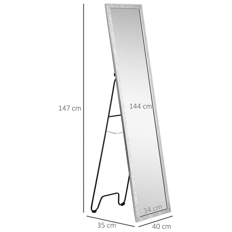 Full Length Mirror Free Standing Mirror Dressing Mirror with PS Frame for Bedroom, Living Room