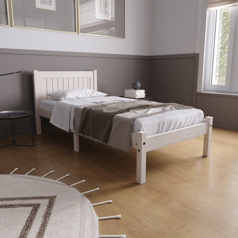 Rio Single Bed - White - Bedzy Limited Cheap affordable beds united kingdom england bedroom furniture