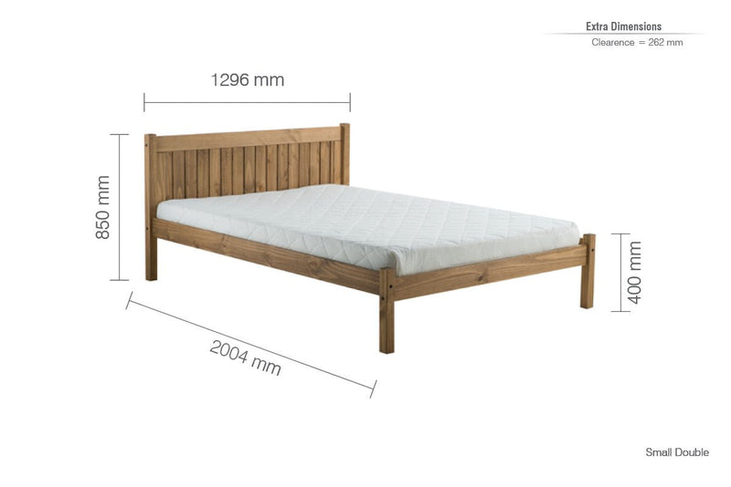 Rio Small Double Bed Brown - Bedzy Limited Cheap affordable beds united kingdom england bedroom furniture