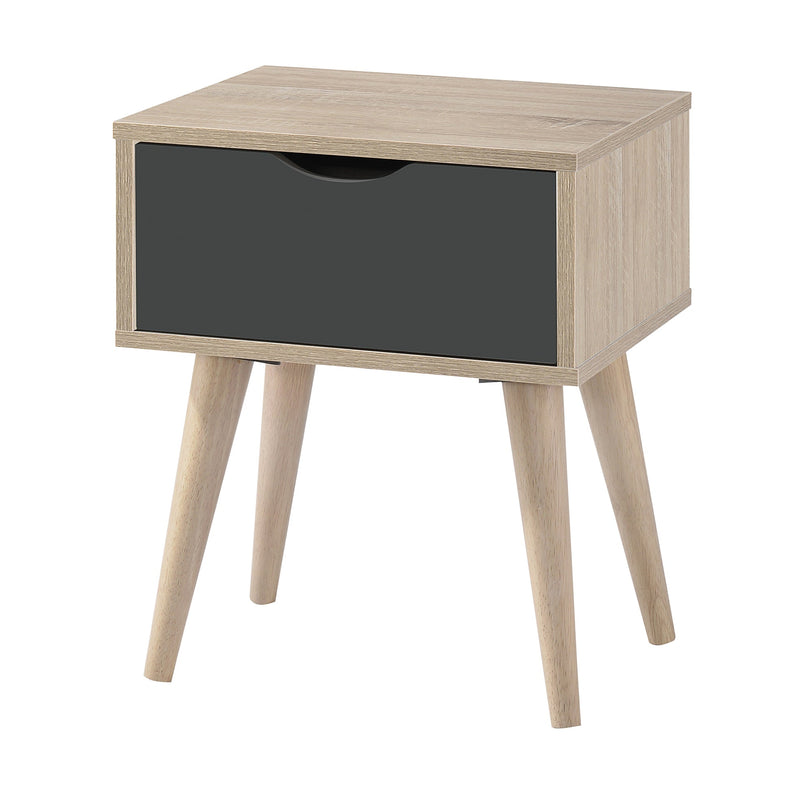 Scandi Oak Lamp Table Grey - Bedzy Limited Cheap affordable beds united kingdom england bedroom furniture