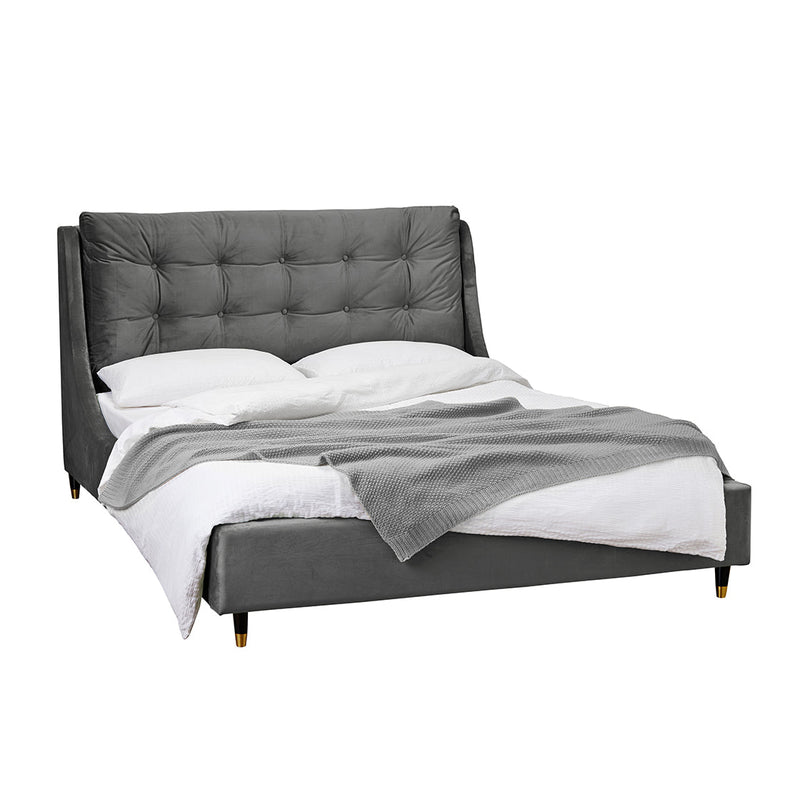 Sloane Grey King Bed - Bedzy Limited Cheap affordable beds united kingdom england bedroom furniture