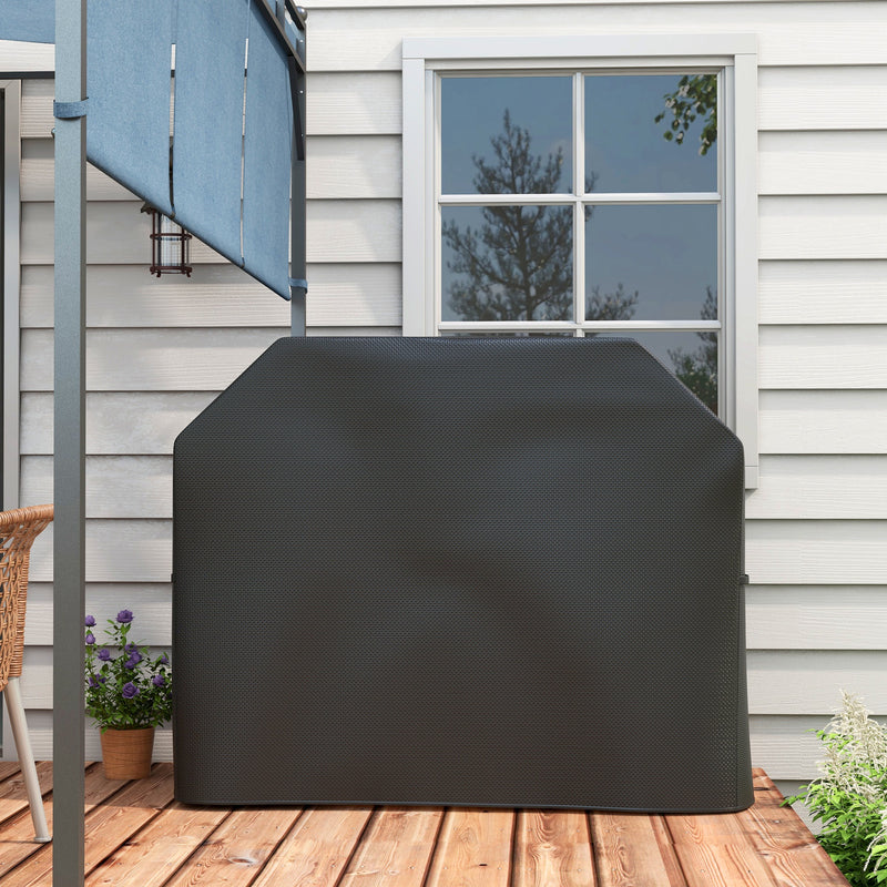 147 x 61cm Plastic Coated Protective Grill Cover - Black
