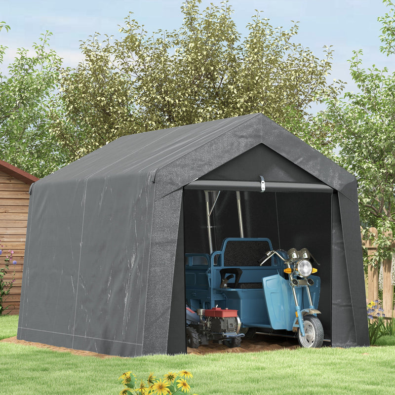 3 x 3(m) Waterproof Portable Shed, Garden Storage Tent with Ventilation Window, for Bike, Motorbike, Garden Tools