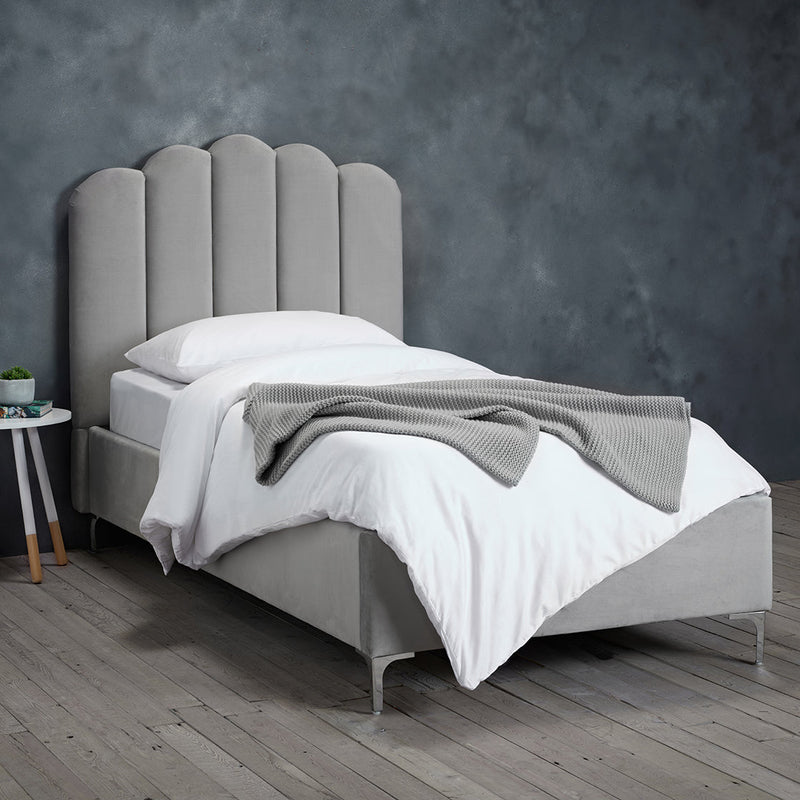 Willow Single Bed Silver - Bedzy Limited Cheap affordable beds united kingdom england bedroom furniture
