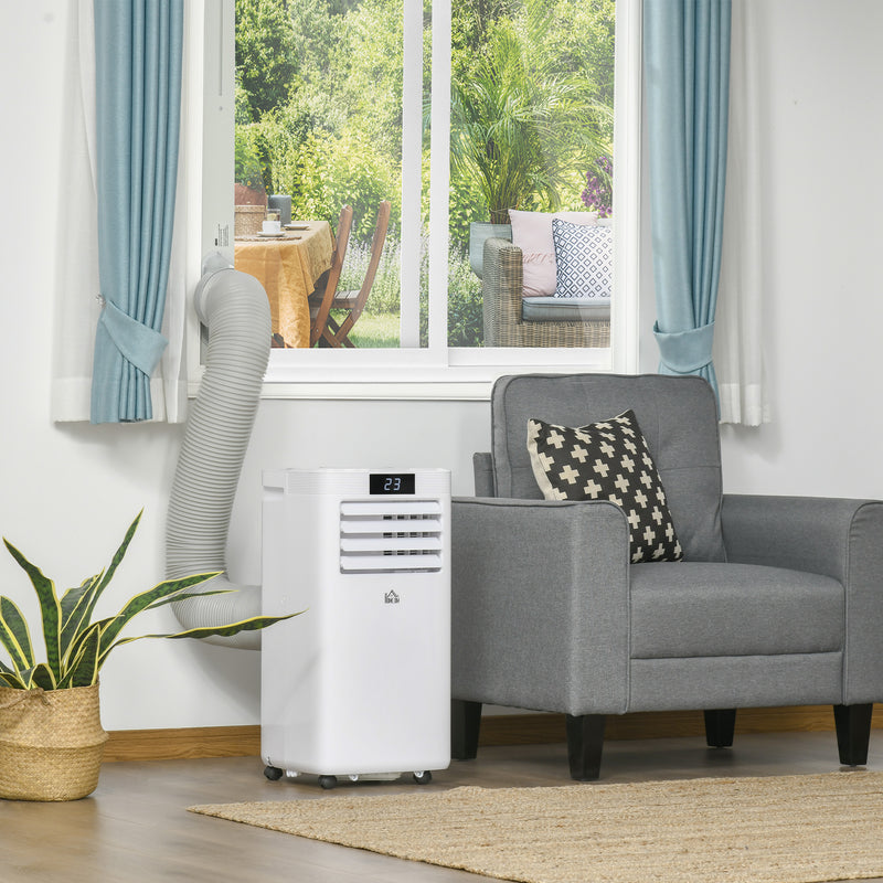 10000 BTU Air Conditioner Portable AC Unit for Cooling Dehumidifying Ventilating with Remote Controller, LED Display, Timer, for Bedroom, White