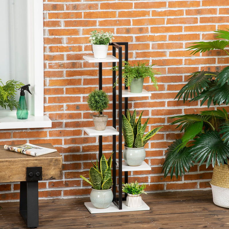 5 Tiered Plant Stand, Corner Plant Shelf, Flower Pot Holder Storage Organizer for Indoor Outdoor Porch Balcony Living Room Bedroom