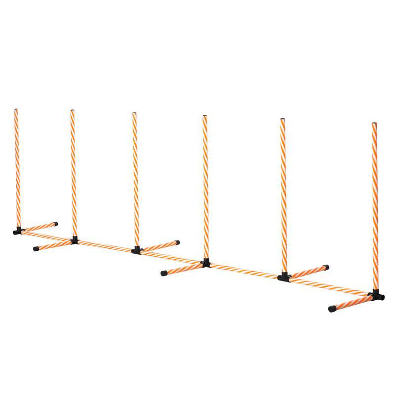 Dog Agility Weave Poles Training Obstacle Course Set Slalom Equipment Outdoor Indoor with Oxford Bag