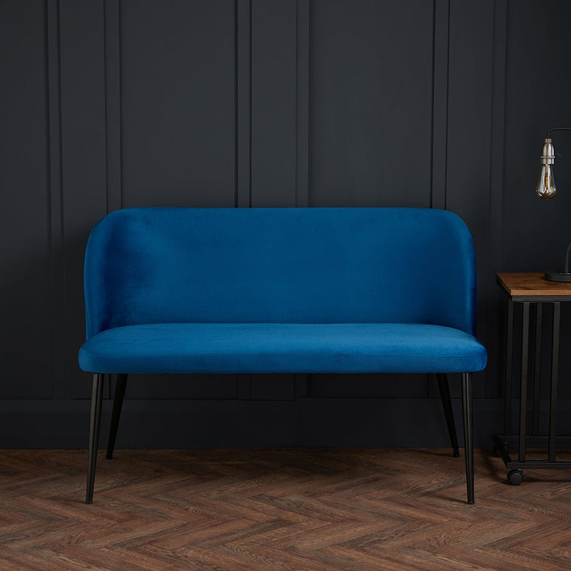 Zara Dining Bench Blue - Bedzy Limited Cheap affordable beds united kingdom england bedroom furniture