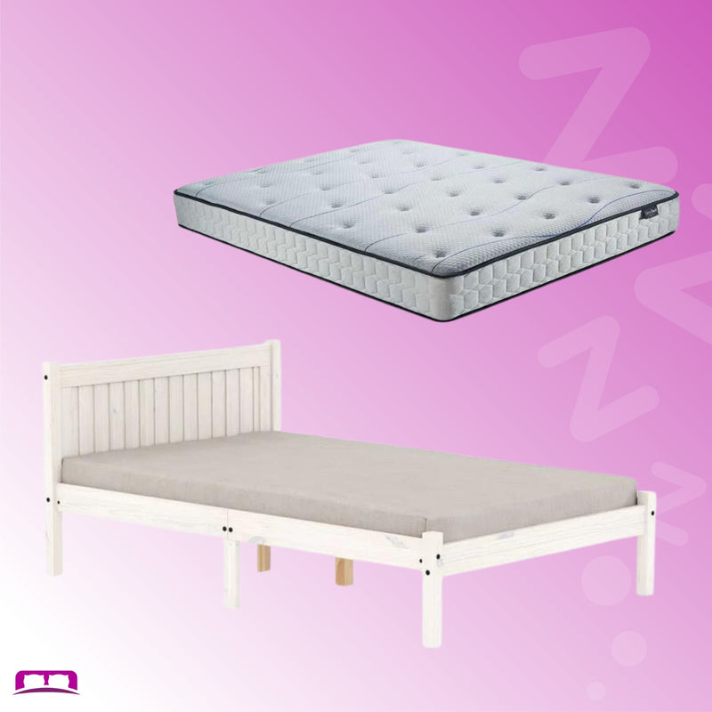 Double Package | Rio Double Bed White & SleepSoul Air Mattress