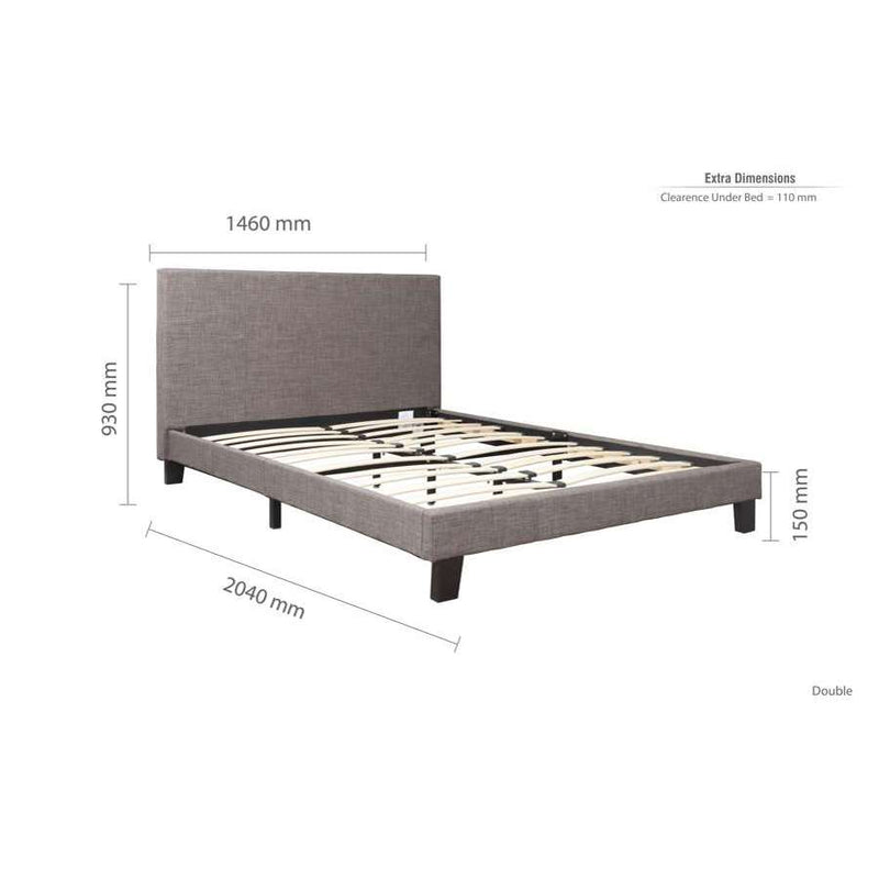 Double Package | Berlin Double Bed Grey & SleepSoul Air Mattress