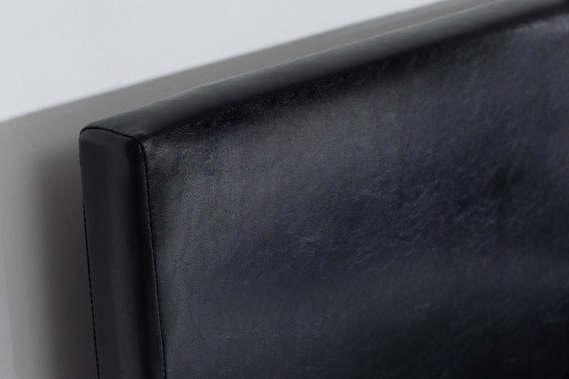 Madrid Faux Leather Ottoman Bed Black - Super King