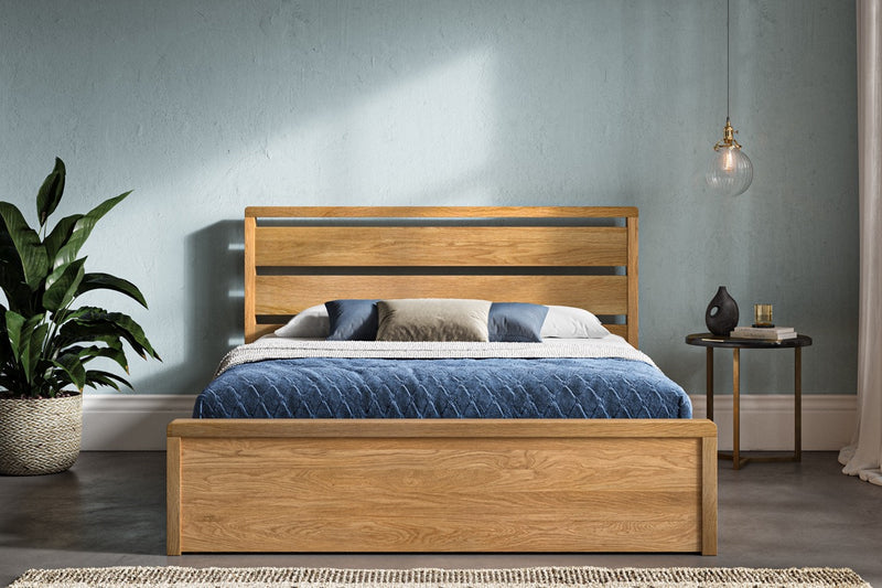 Modena Full Solid Oak Bed Oak - Super King