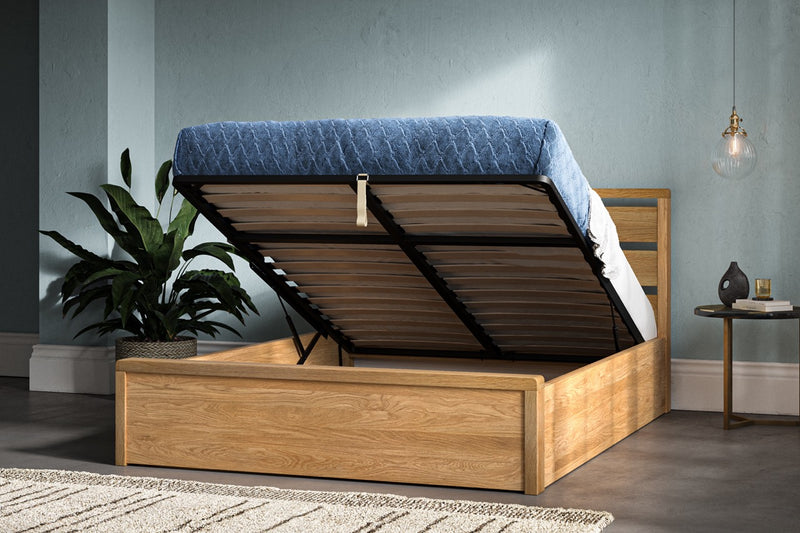 Modena Full Solid Oak Bed Oak Super King