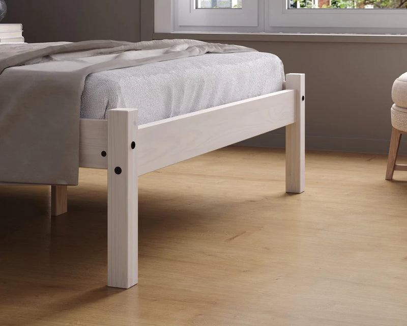 Malm double bed shop white