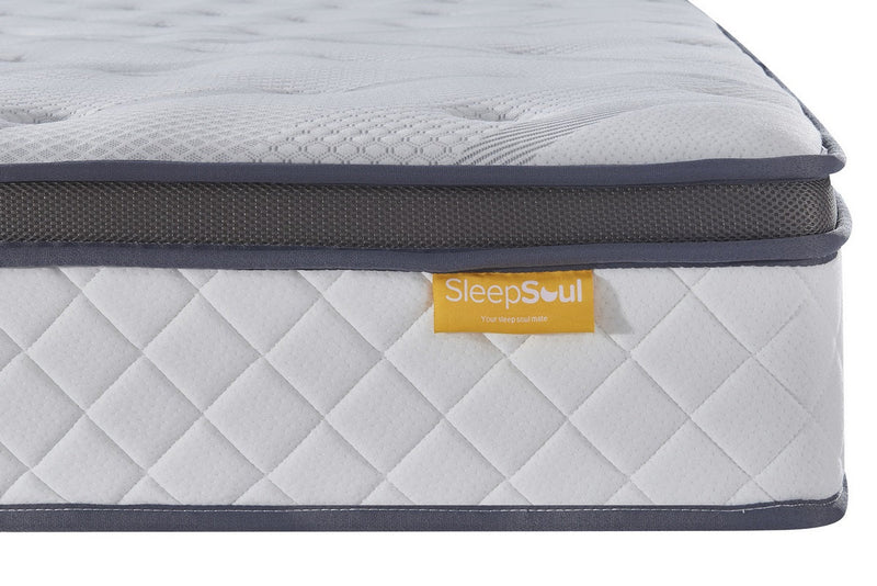 Double Premium Package | Elm Double Bed Brown & SleepSoul Heaven Mattress