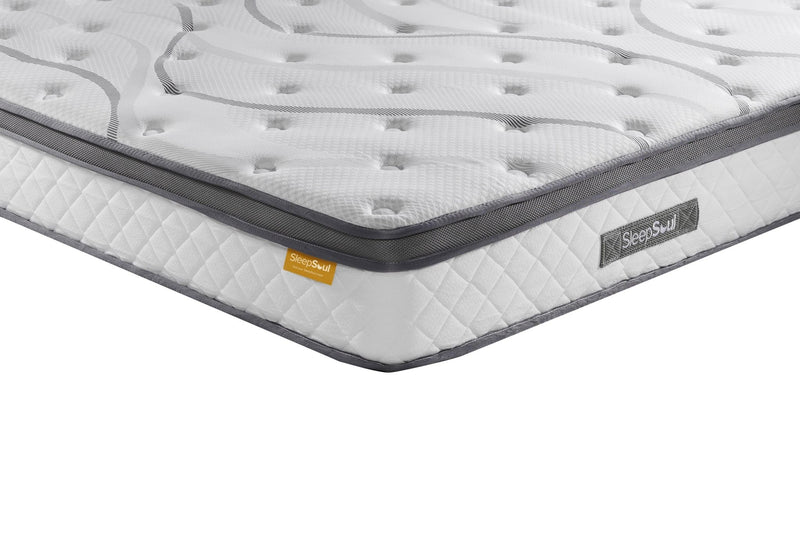 Double Premium Package | Elm Double Bed Grey & SleepSoul Heaven Mattress