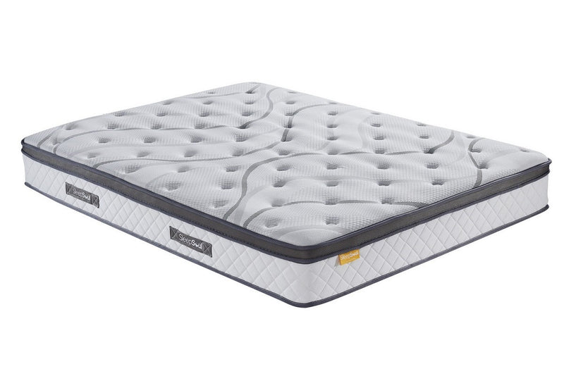 Double Premium Package | Elm Double Bed Brown & SleepSoul Heaven Mattress