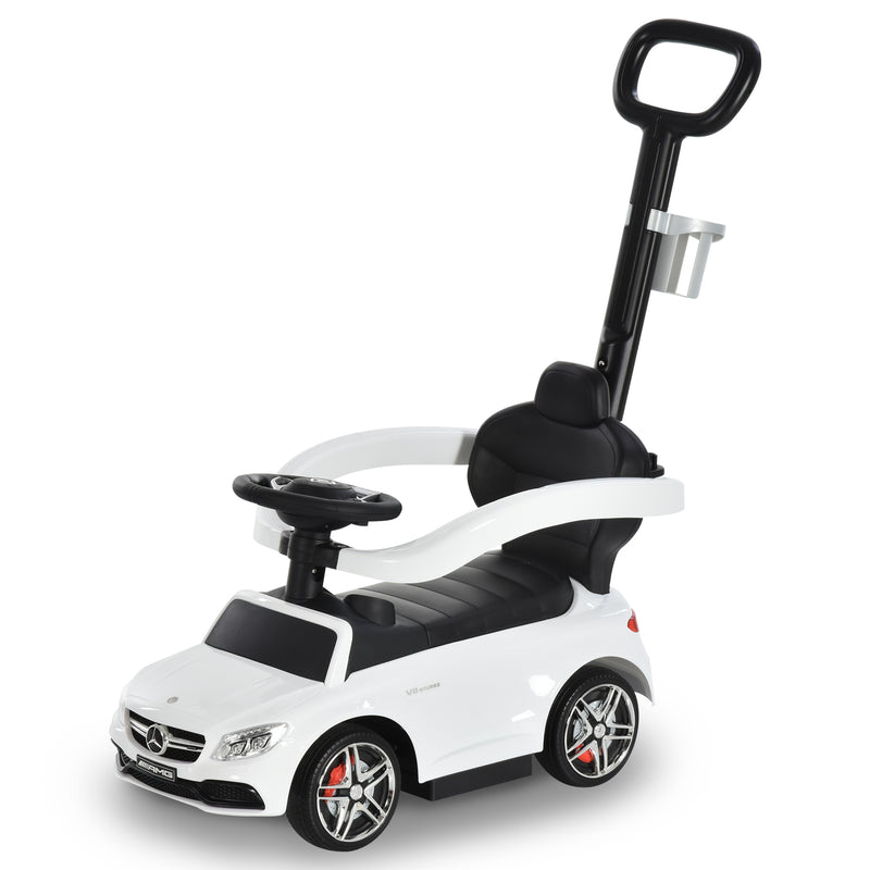 Toddlers Push Along Car Licensed PP Mercedes-Benz Ride On Stroller White