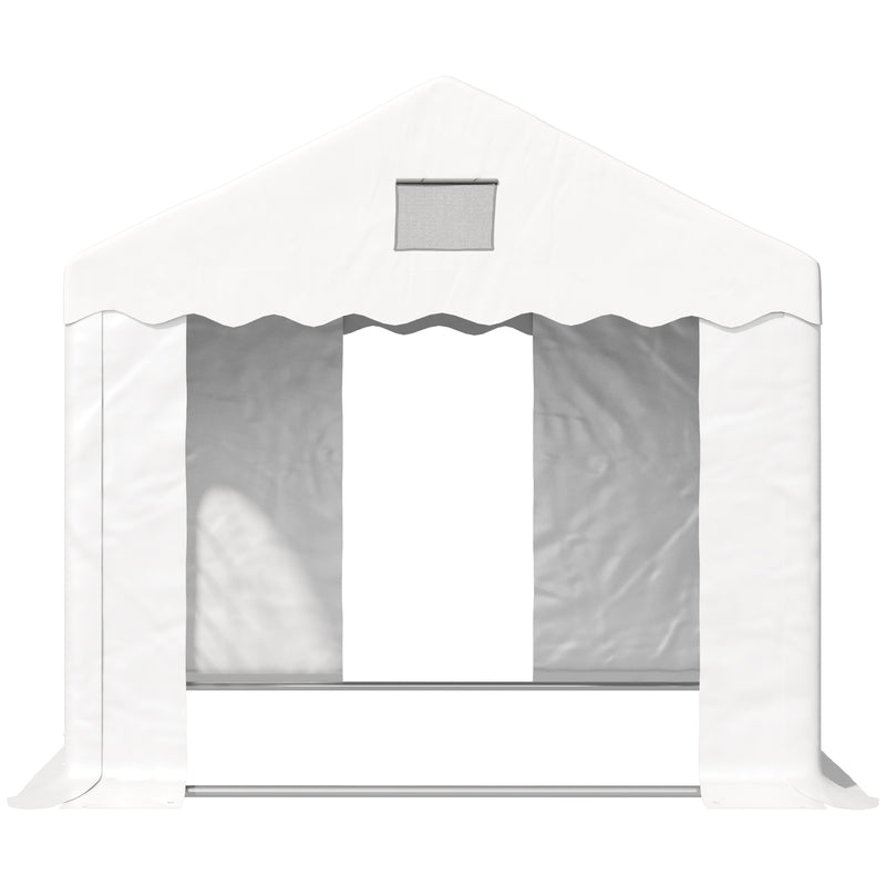 4 x 3 m Gazebo Canopy Party Tent with 4 Removable Side Walls and Windows for Outdoor Event, White