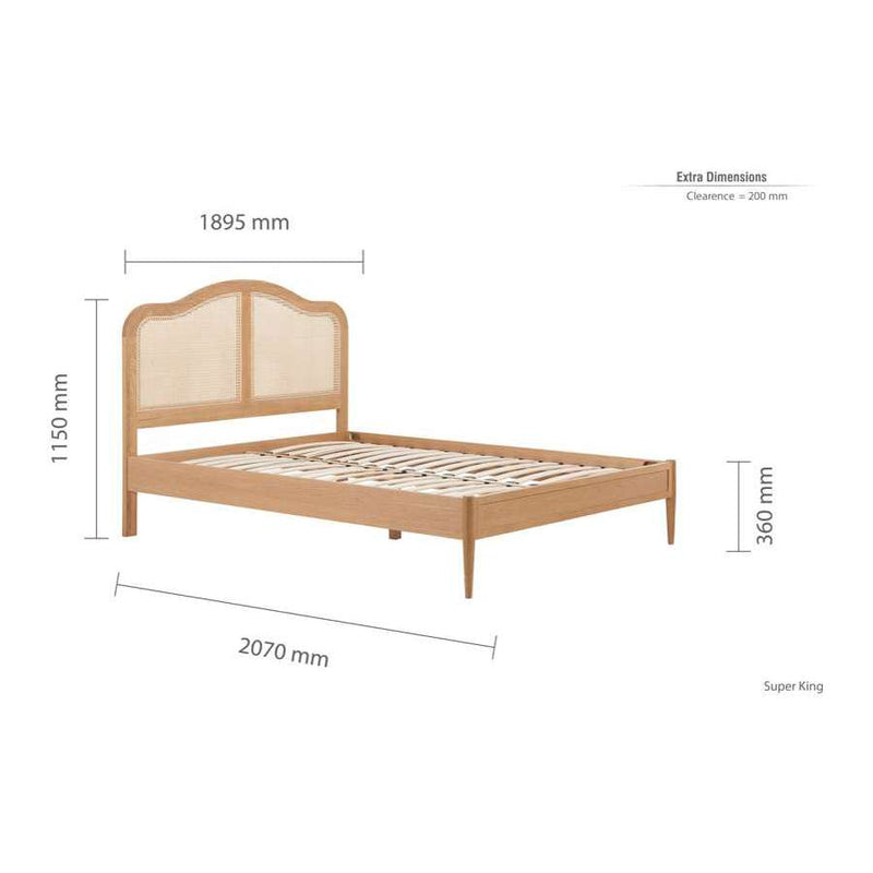 Leonie Super King Rattan Bed