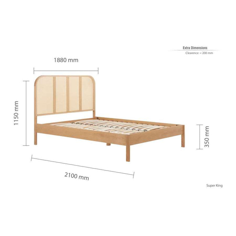 Margot Super King Rattan Bed