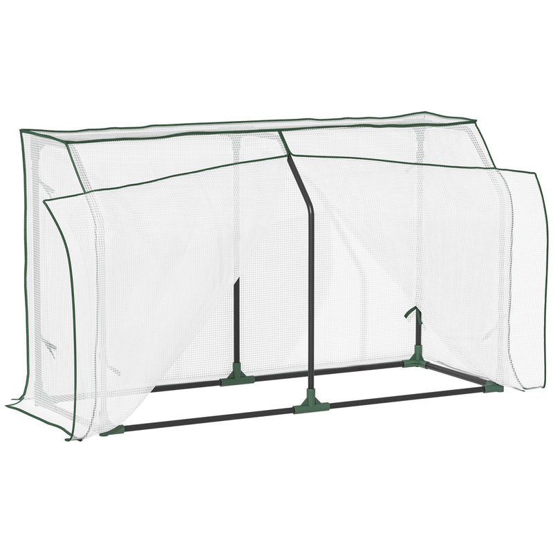 Mini Greenhouse Portable Garden Growhouse for Plants with Zipper Design for Outdoor, Indoor, 120 x 45 x 70cm, White