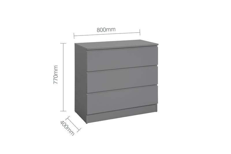 Oslo 3 Drawer Chest