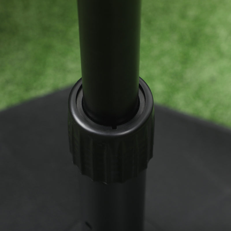 18kg Patio Parasol Base, Concrete Umbrella Base, 45.5cm Outdoor Umbrella Stand Holder for Parasol Poles 34mm, 38mm and 48mm, Black