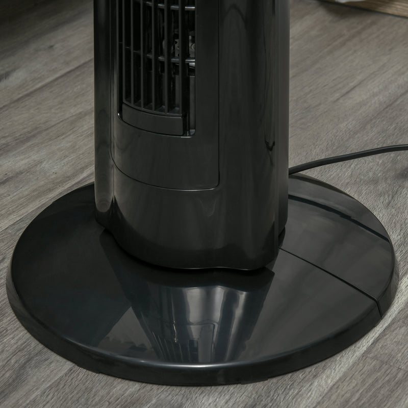 42" Anion Tower Fan Cooling for Bedroom with 3 Speed, 8h Timer, Oscillating, LED Panel, Remote Controller, Black