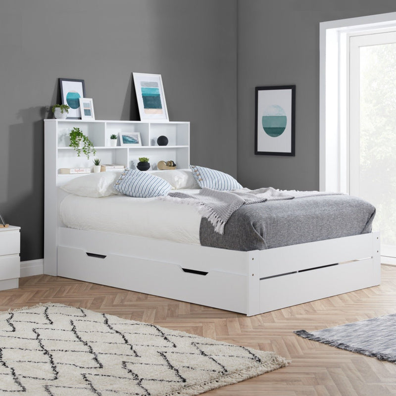 Alfie King Storage Bed White - Bedzy Limited Cheap affordable beds united kingdom england bedroom furniture