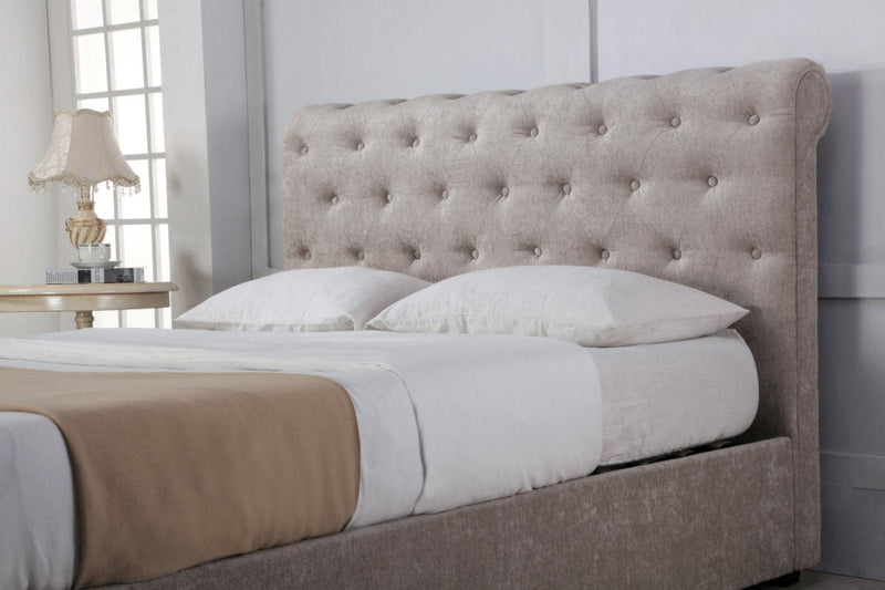 Balmoral Bed With Padded Headboard Stone Super King