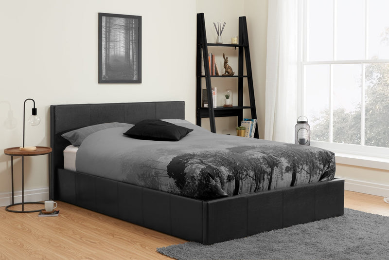Berlin King Ottoman Bed Black