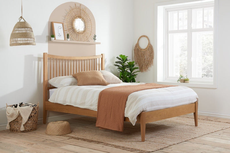 Berwick King Bed Oak - Bedzy Limited Cheap affordable beds united kingdom england bedroom furniture