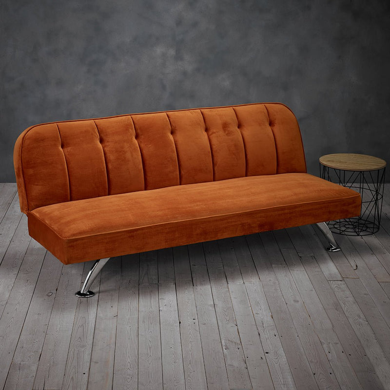 Brighton Sofa Bed Orange - Bedzy Limited Cheap affordable beds united kingdom england bedroom furniture