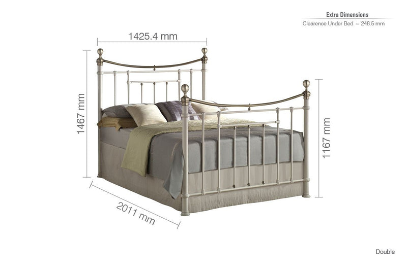 Bronte Double Bed White - Bedzy Limited Cheap affordable beds united kingdom england bedroom furniture