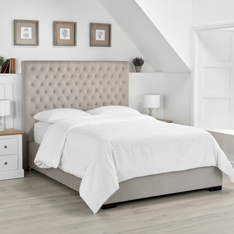 Cavendish Beige King Bed - Bedzy Limited Cheap affordable beds united kingdom england bedroom furniture