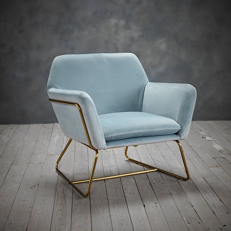 Charles Armchair Sky Blue - Bedzy Limited Cheap affordable beds united kingdom england bedroom furniture